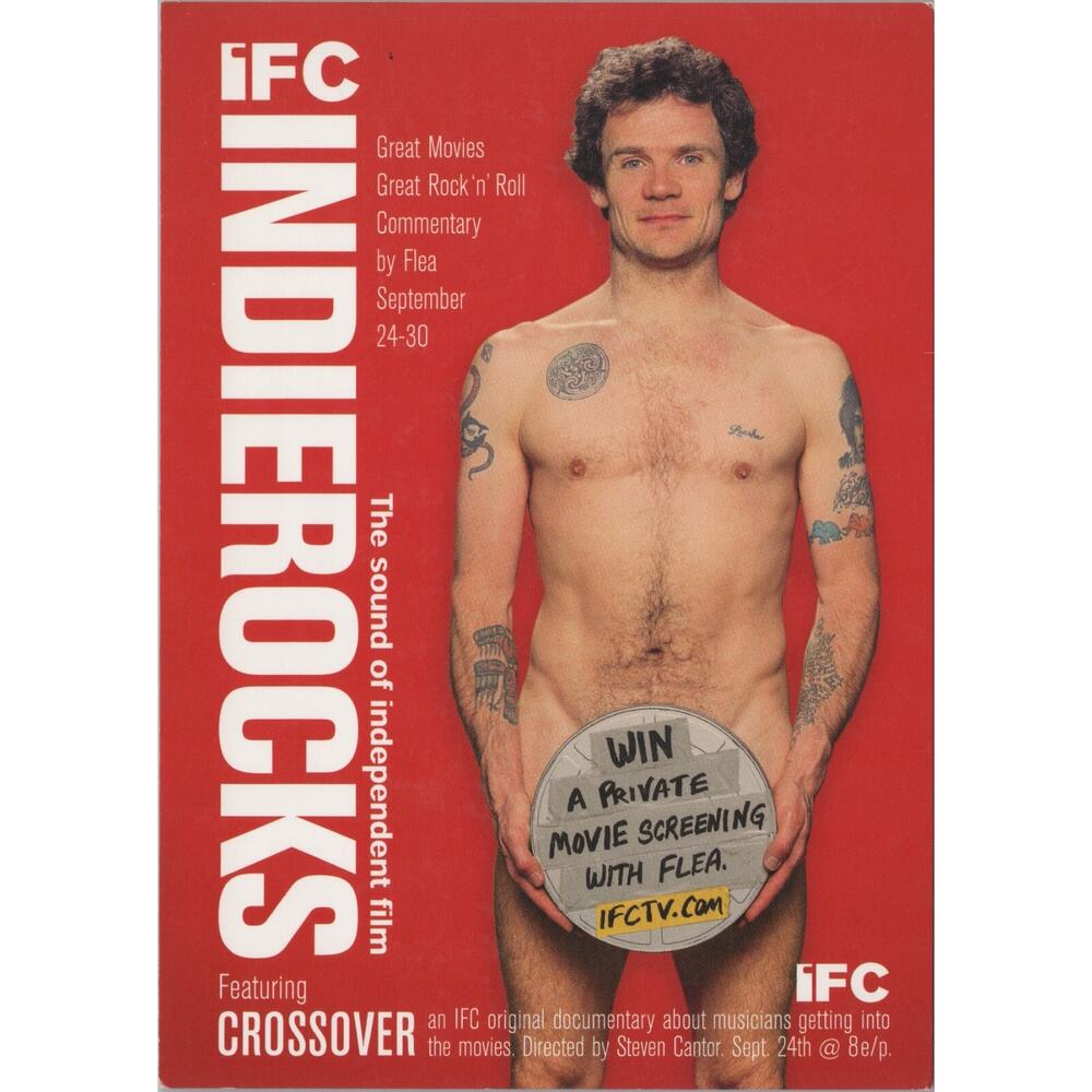 Red Hot Chili Peppers Flea Nude Postcard 2001 IFC Indierocks Crossover Movie